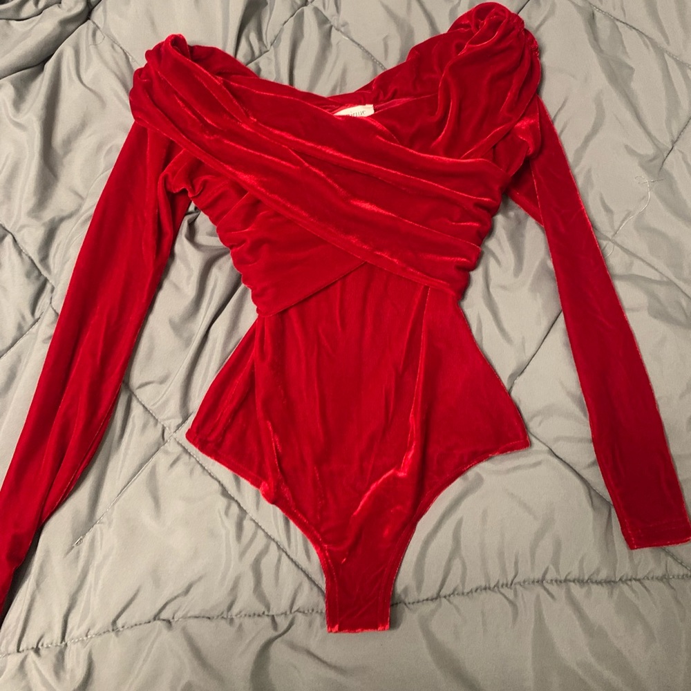 Unique Vintage Velvet Long Sleeve Bodysuit